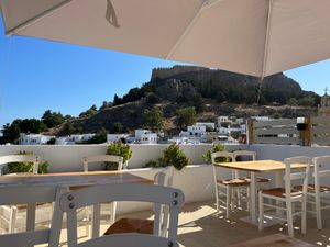 Roof terrace at T Veg  in Rhodes