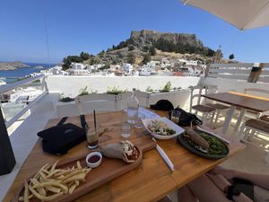 Vegan Gyros with a view!  at T Veg  in Rhodes