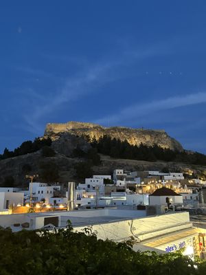 View from the roof terrace   at T Veg  in Rhodes