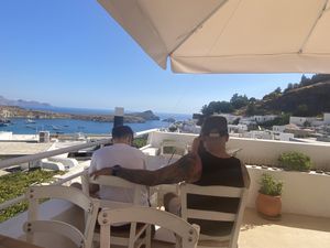 View from roof terrace   at T Veg  in Rhodes