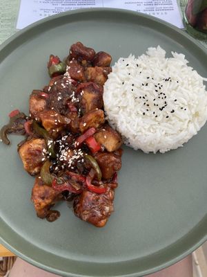 Sweet Chili Tofu  at T Veg  in Rhodes