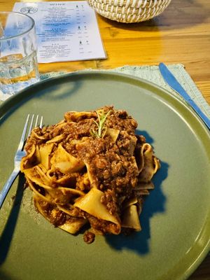 Pappardelle pasta   at T Veg  in Rhodes