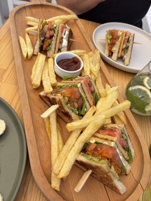 Club sandwich - this was delicious and super filling!  at T Veg  in Rhodes