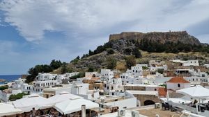 view from the roof terrace  at T Veg  in Rhodes