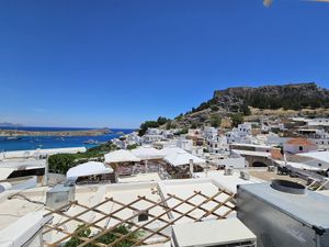 View from the top deck at T Veg  in Rhodes