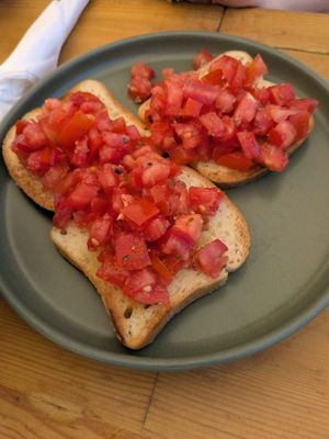 Gluten Free Garlic & Tomato Bruschette at T Veg  in Rhodes