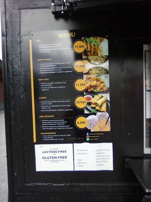 Menu at Sizzling Filipino BBQ in Joensuu