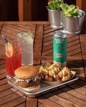 (From instagram) Fried “Chicken” sandwich and tater tots at PlantPub in San Luis Obispo