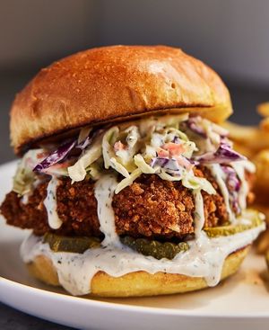 (From website) Fried “Chicken” Sandwich  at PlantPub in San Luis Obispo