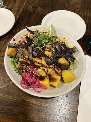 Crispy Curried Tofu Bowl  at Lakehouse in Wasagaming