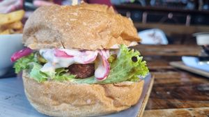 Beyond burger at Smiths Craft Beer House in Queenstown