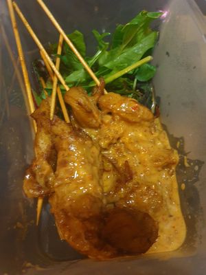 Mock chicken skewers at Thai on Ipswich in Ipswich