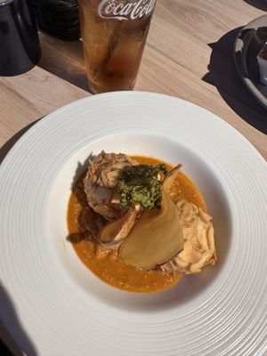 Vegan curry with rice croquettes  at Emblem Flow Hakone in Hakone