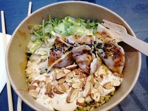 Steamed dumplings at All Vegan in Antalya