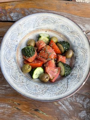 Veggies that come with omelette   at All Vegan in Antalya