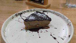 Coffee cream pie, indulgent cold treat  at Sauce Tree Sanur: Plant Based Cafe in Sanur