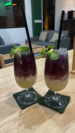 Magenta Lemonade (so refreshing and delicious)  at Sauce Tree Sanur: Plant Based Cafe in Sanur