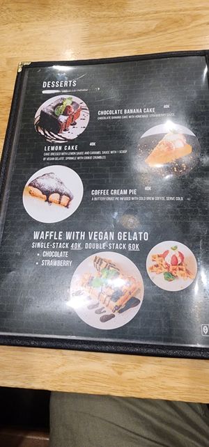 Dessert Menu - September 2024 at Sauce Tree Sanur: Plant Based Cafe in Sanur