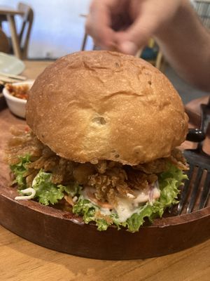 Shroomy burger   at Sauce Tree Sanur: Plant Based Cafe in Sanur
