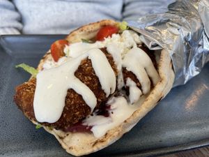 Zucchini fritterrs  at Kala Modern Greek in Chicago