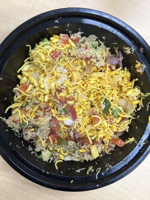 Bhel - this was delicious! It’s a form of chaat, or Indian street food. Vegan by default.   at The Twist Indian Grill in Dayton