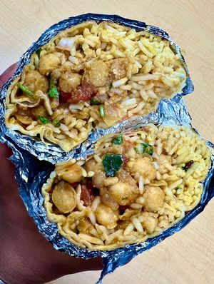 Vegan curry burrito (build your own)  at The Twist Indian Grill in Dayton