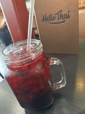 Hibiscus tea  at Hello Thai in Beavercreek