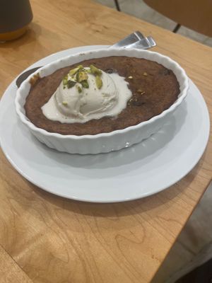 Chocolate banana cake (so good!) at Red's Leaf Café in Metuchen