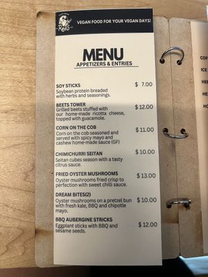 Appetizers menu  at Red's Leaf Café in Metuchen