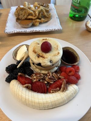 Blueberry pancakes  at Red's Leaf Café in Metuchen