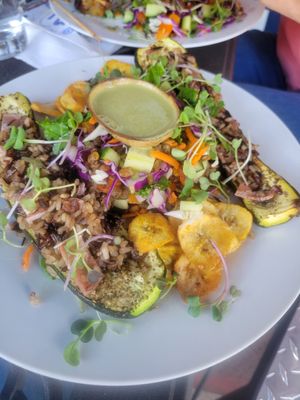 Stuffed zucchini at Red's Leaf Café in Metuchen