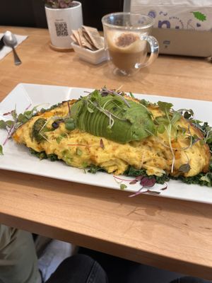 Omelette with Just Egg  at Red's Leaf Café in Metuchen