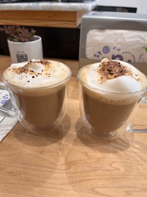 Coffee with oatmilk  at Red's Leaf Café in Metuchen