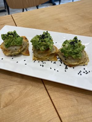 This is the crispy potato appetizer- delicious !  at Red's Leaf Café in Metuchen