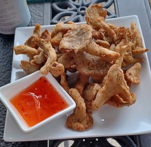 Fried Oyster Mushrooms at Red's Leaf Café in Metuchen
