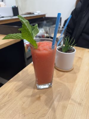Watermelon drink   at Red's Leaf Café in Metuchen