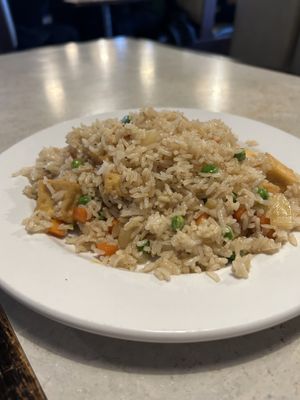 Pineapple Fried Rice: has to be requested to be made vegan. Staff recommended it and it was perfect for what I wantedd  at Basil Babe in Ypsilanti
