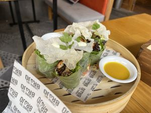 Spring rolls  at Lounge del Brujo Centro Histórico in Arequipa