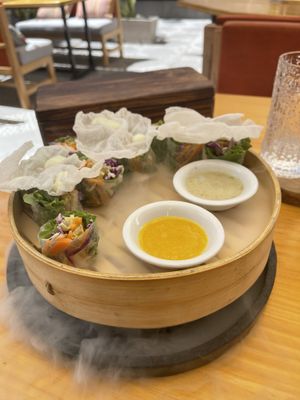 Vegan fresh rolls  at Lounge del Brujo Centro Histórico in Arequipa