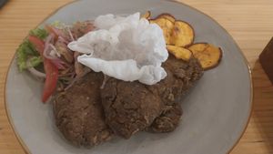 Chicharron at Lounge del Brujo Centro Histórico in Arequipa