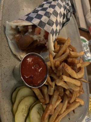 Vegan NS Donair  at Steam Whistle Brewing in Toronto