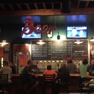 excellent selection of micro brews at The Mitten Brewing Co in Grand Rapids