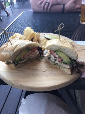 Torta sandwich- vegan style  at The Mitten Brewing Co in Grand Rapids