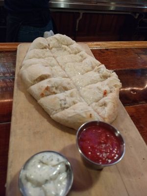 Vegan cheese sticks at The Mitten Brewing Co in Grand Rapids
