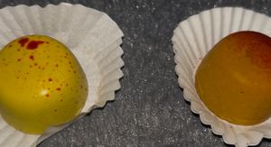 apple walnut praline, peanut crunch praline  at Dulceria in Vienna