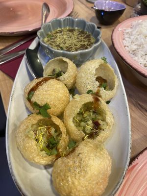Pani puri   at Dessi Tadka in Munich
