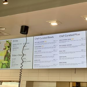 Menu  at CAVA in Georgetown