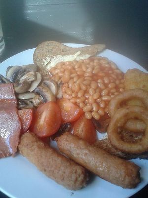 Full Engish at Duke Bullock's Vegan Cafe in Scarborough