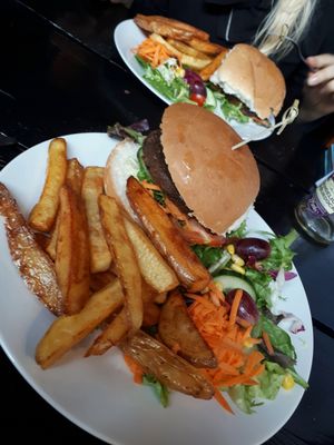 Mushroom burger from Specials. at Duke Bullock's Vegan Cafe in Scarborough