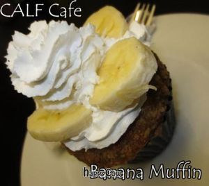 Banana muffin at Duke Bullock's Vegan Cafe in Scarborough